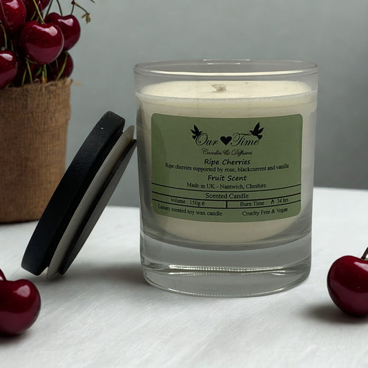 Ripe Cherries Medium Wax Filled Candle