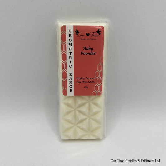 Baby Powder scented Geometric soy wax melt