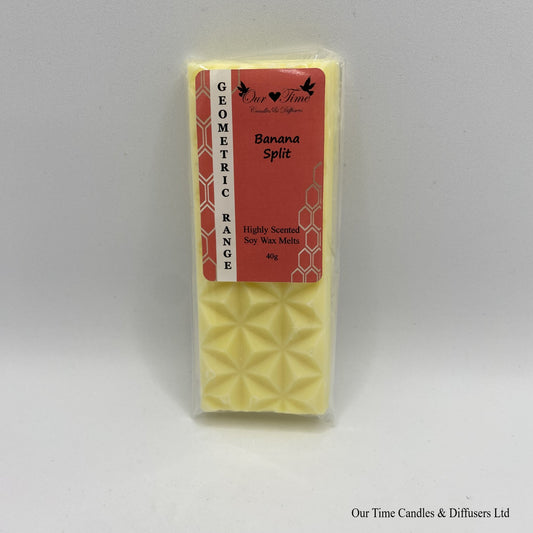 Banana Split scented soy wax melt geometric