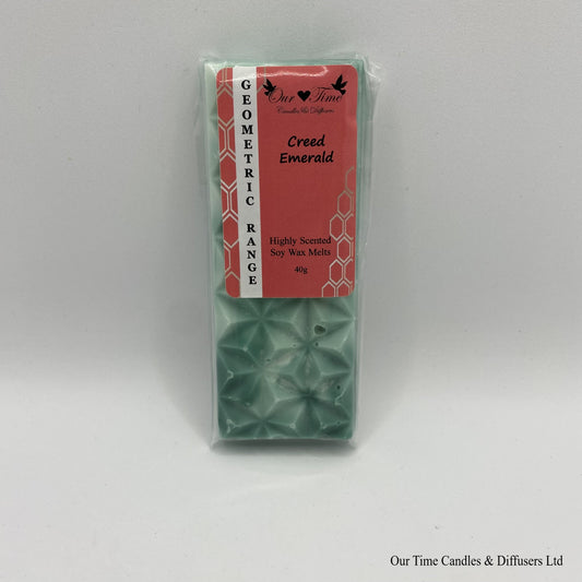 Creed Emerald inspired scented soy wax melt geometric