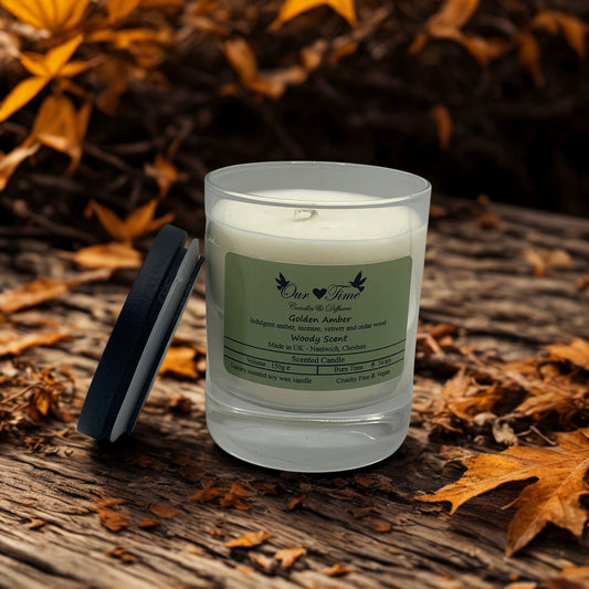 Golden Amber Medium Wax Filled Candle