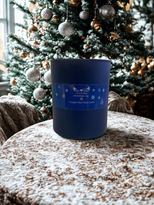 Medium Wax Filled Candle Christmas Joy