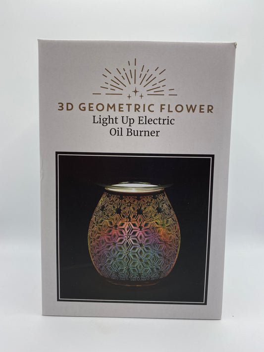 Photographic gift box showing flower geometric electric wax burner