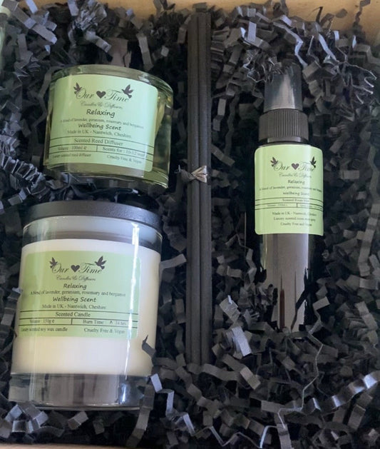 Gift Set - Candle, Diffuser, Room Mist