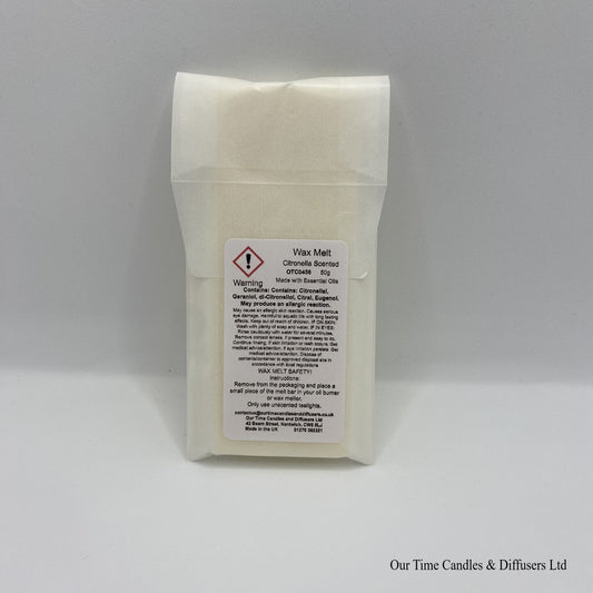 Citronella Essential Oil Scented Wax Melt Bar in biodegradable bag
