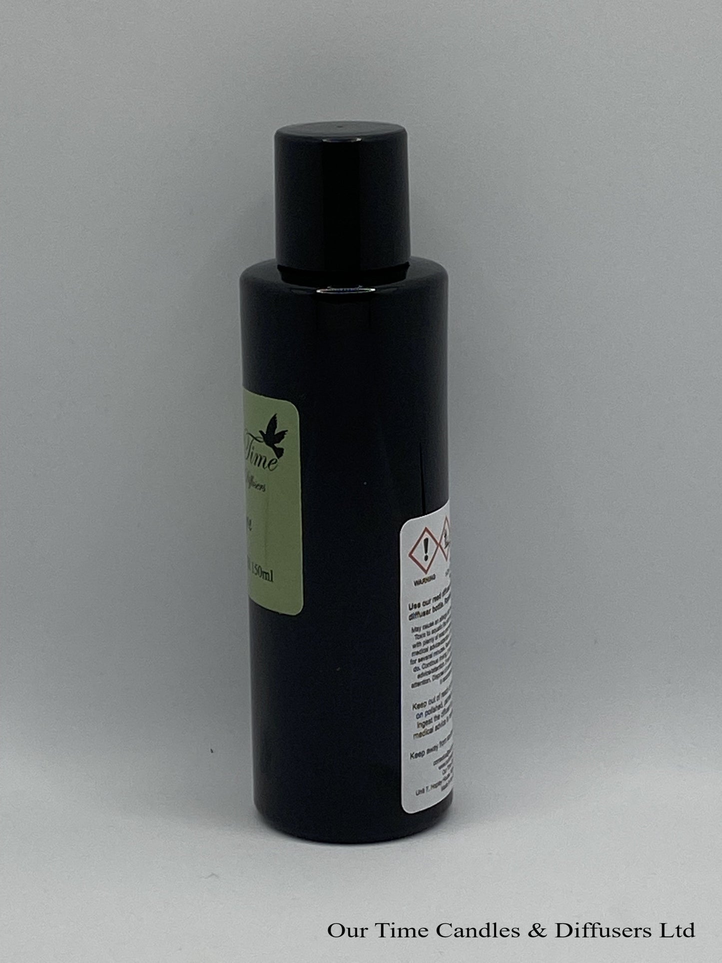 Reed Diffuser Refill 150ml in a black bottle with black screw cap