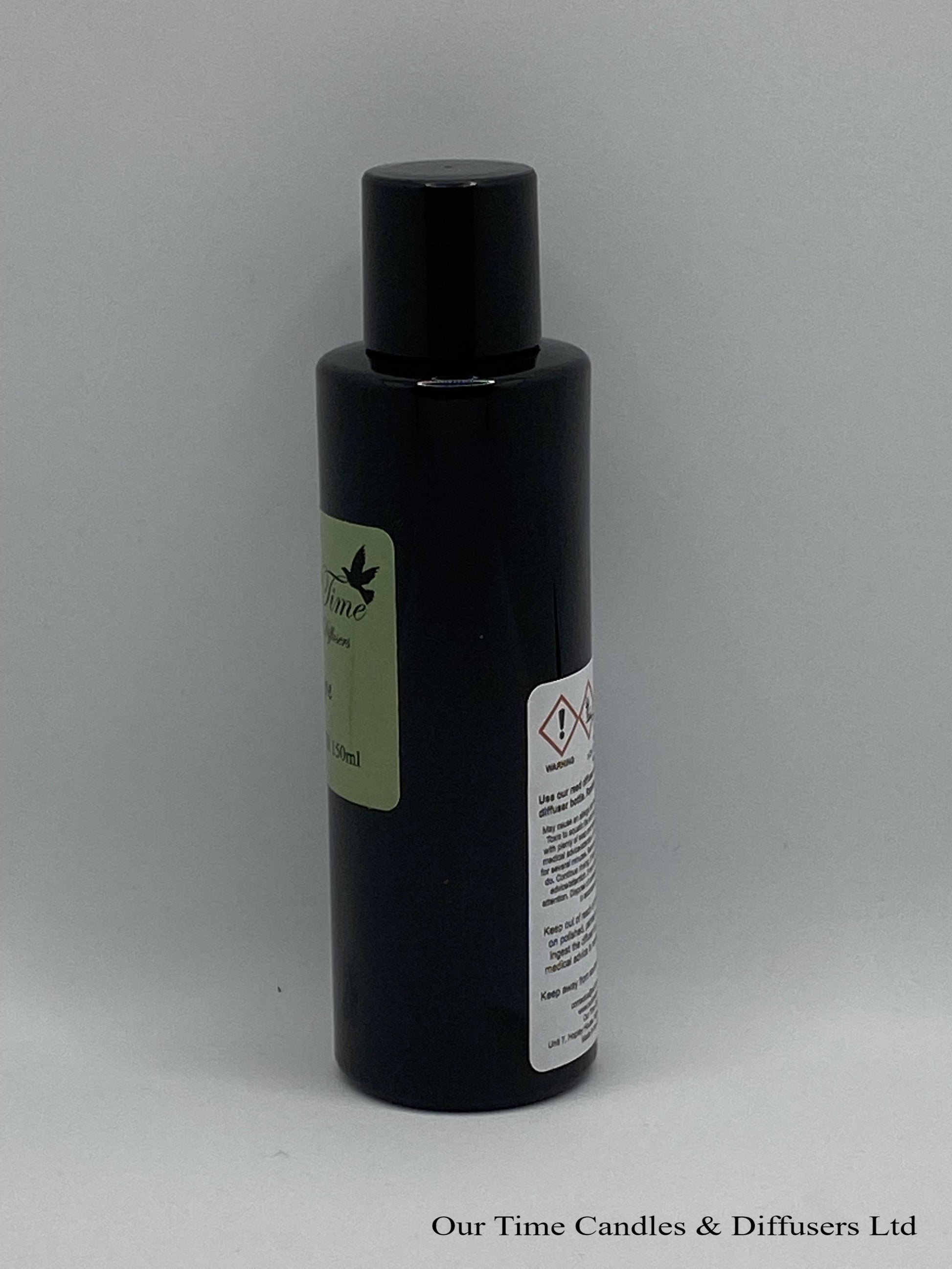 Reed Diffuser Refill 150ml in a black bottle with black screw cap
