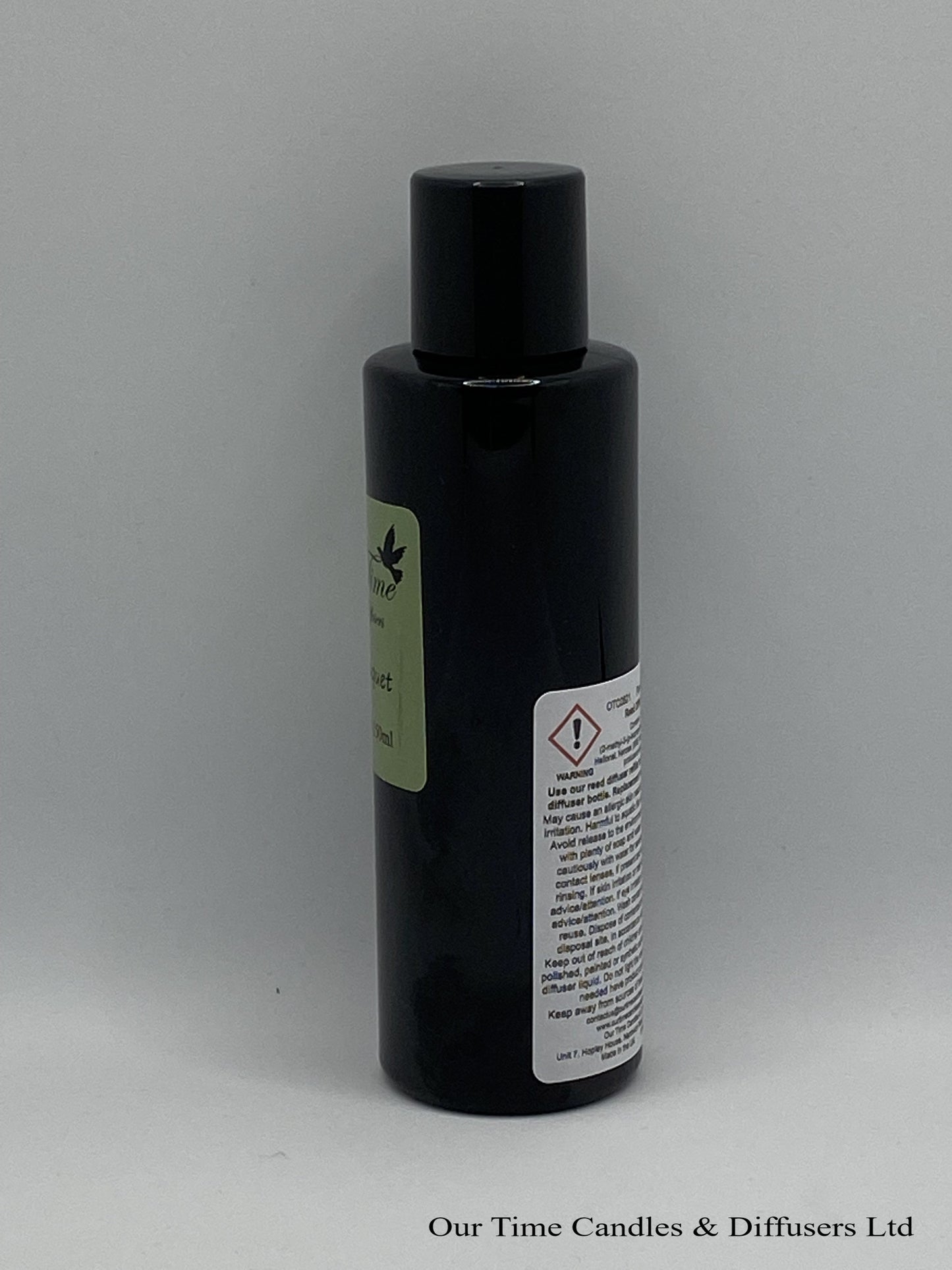 Reed Diffuser Refill 150ml in a black bottle with black screw cap