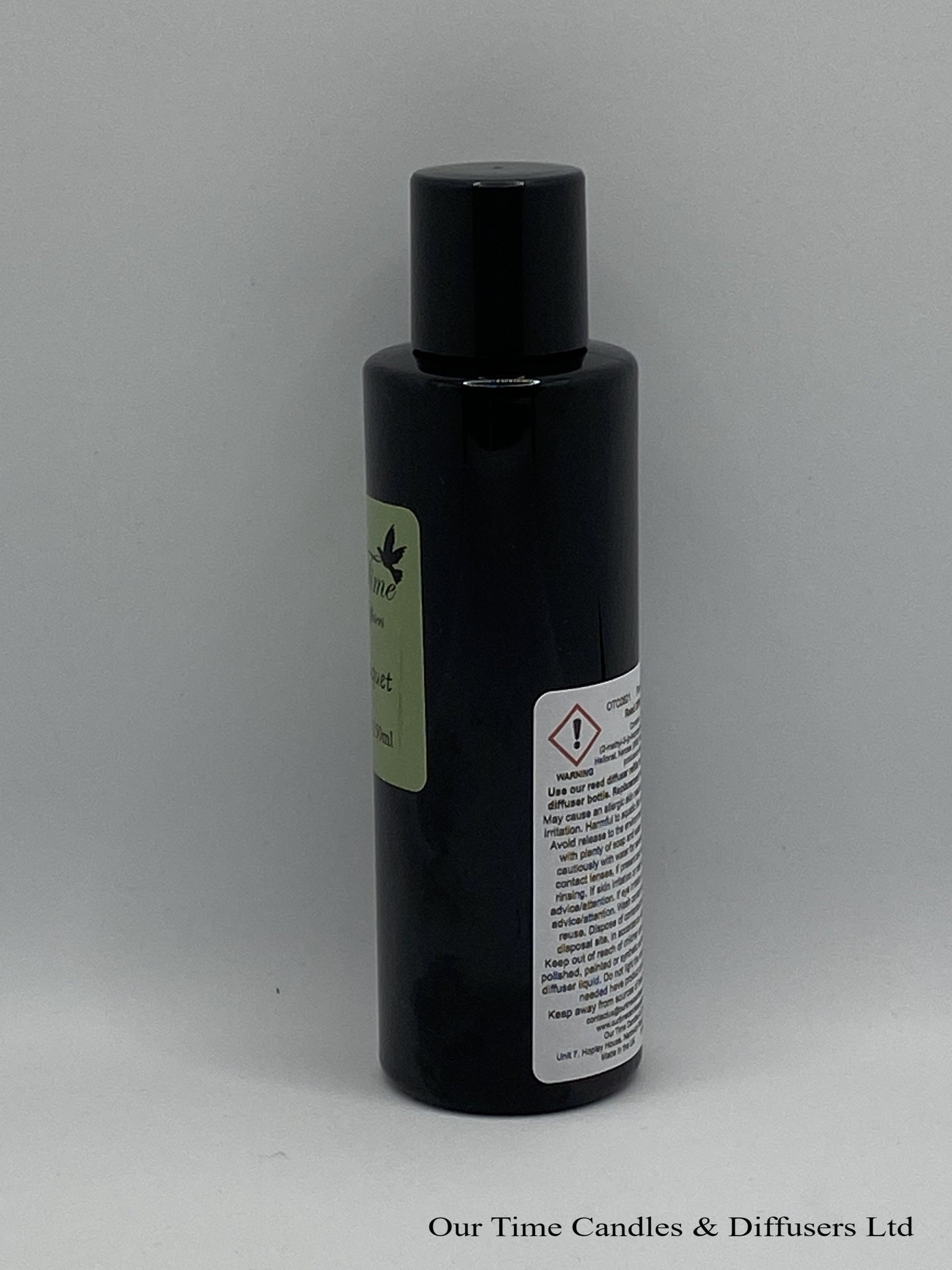 Reed Diffuser Refill 150ml in a black bottle with black screw cap