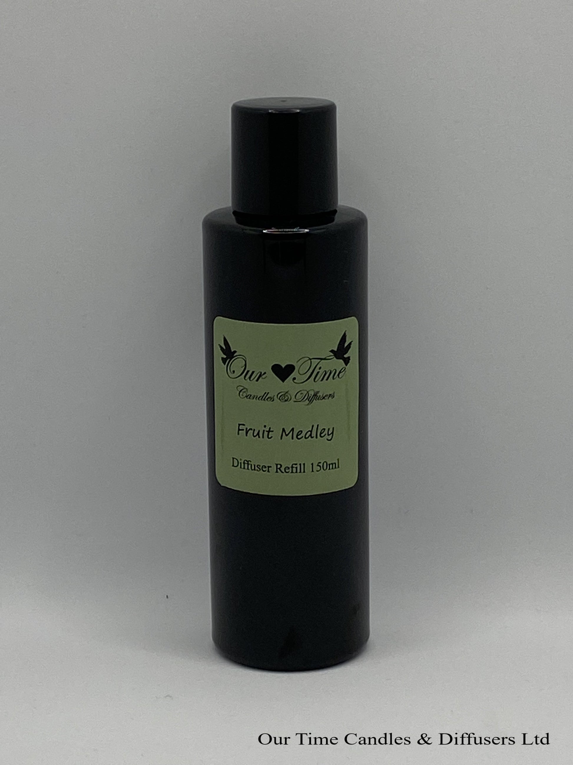 Reed Diffuser Refill 150ml in a black bottle with black screw cap