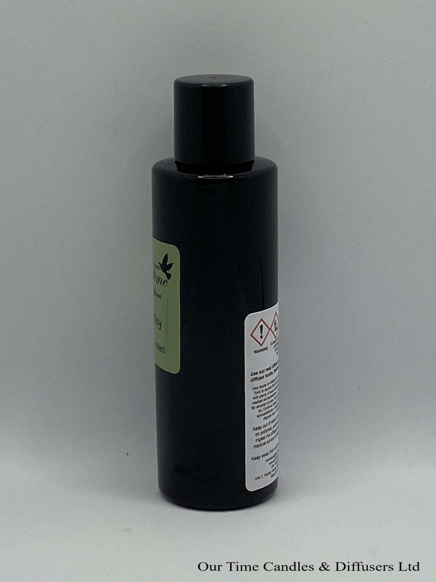 Reed Diffuser Refill 150ml in a black bottle with black screw cap