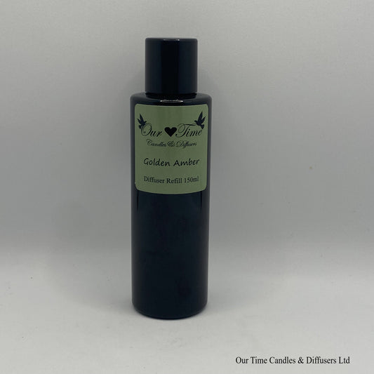 Reed Diffuser Refill 150ml in a black bottle with black screw cap