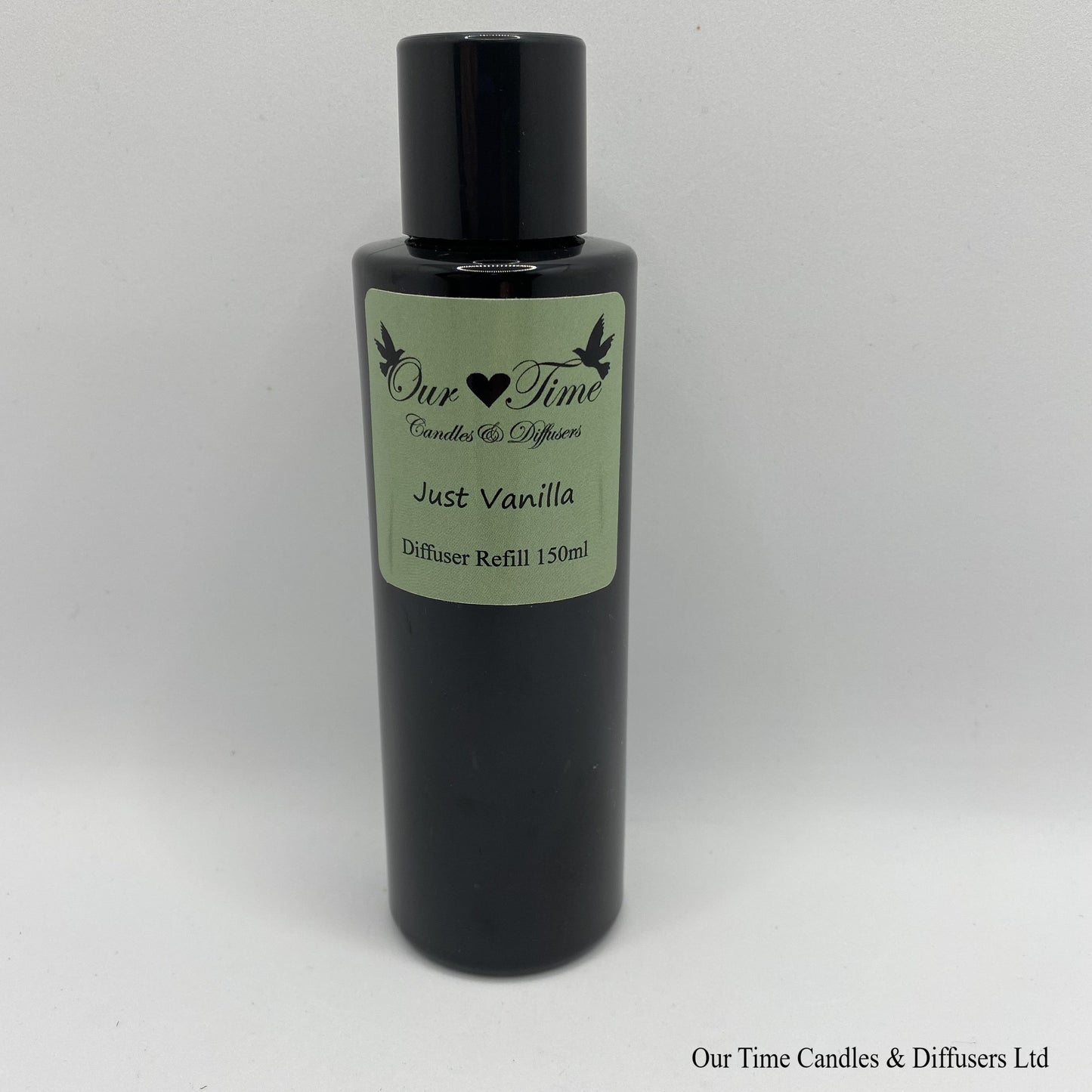 Reed Diffuser Refill 150ml in a black bottle with black screw cap