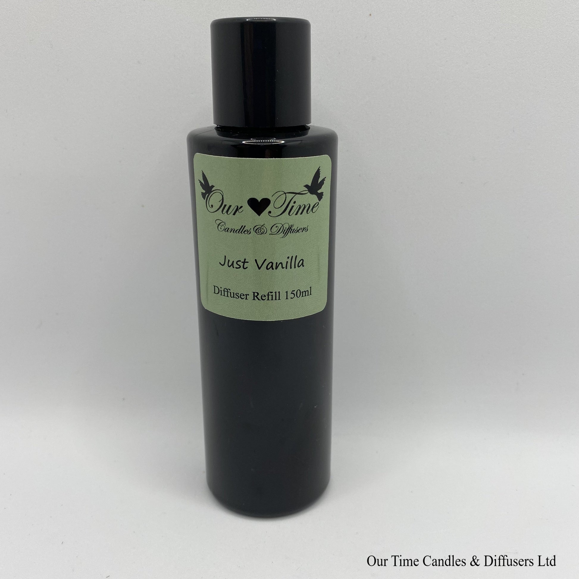 Reed Diffuser Refill 150ml in a black bottle with black screw cap