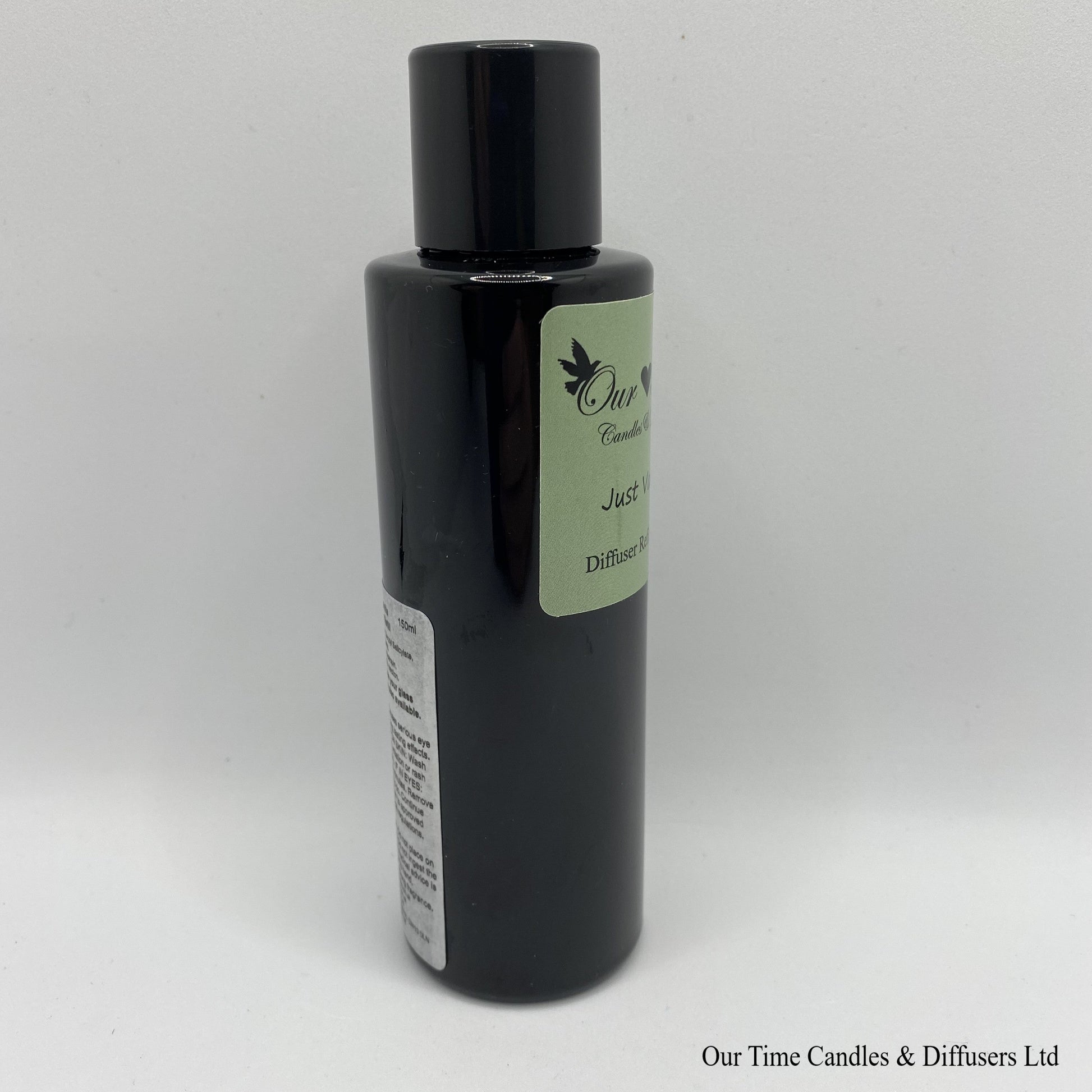Reed Diffuser Refill 150ml in a black bottle with black screw cap