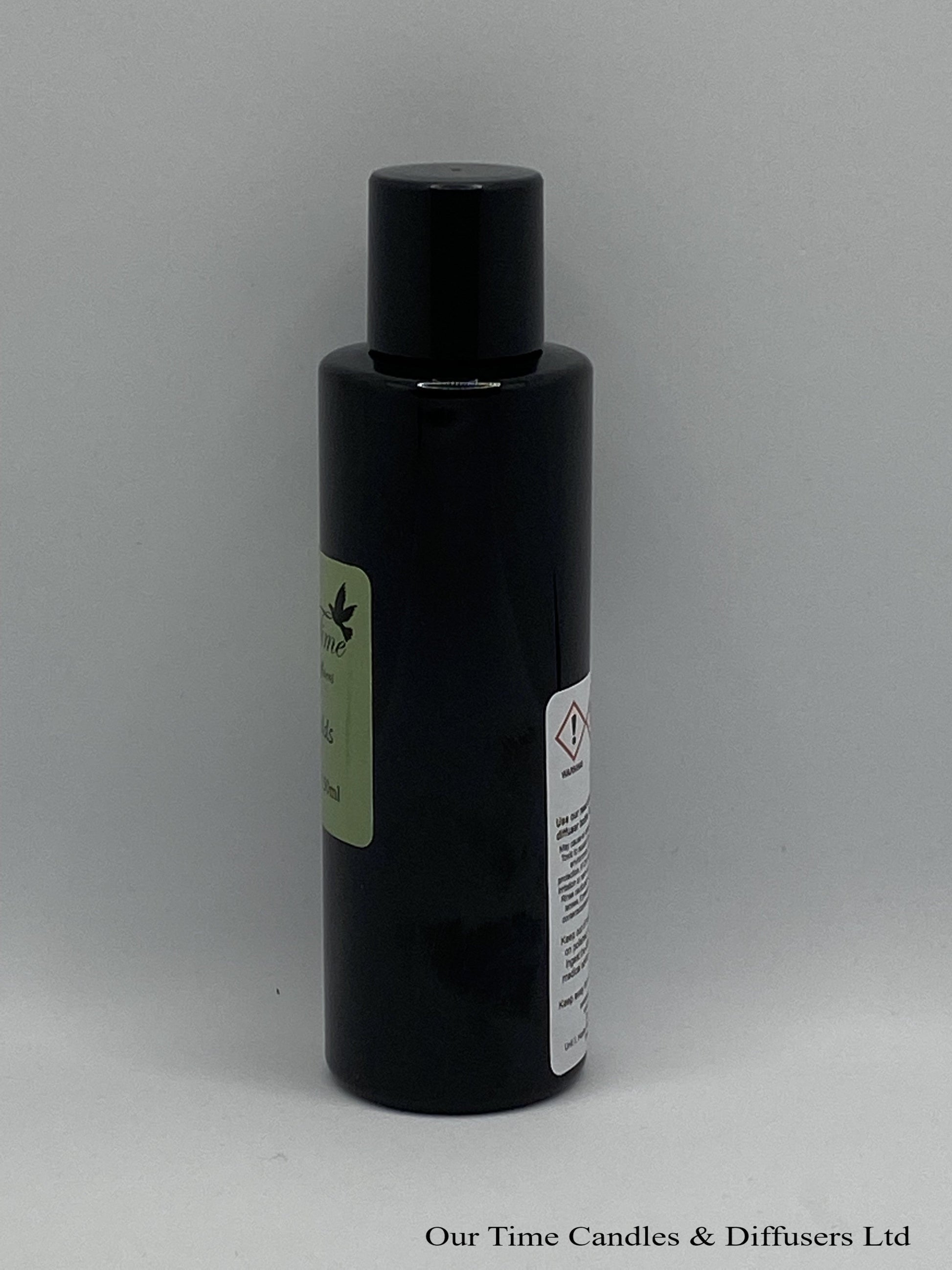 Reed Diffuser Refill 150ml in a black bottle with black screw cap