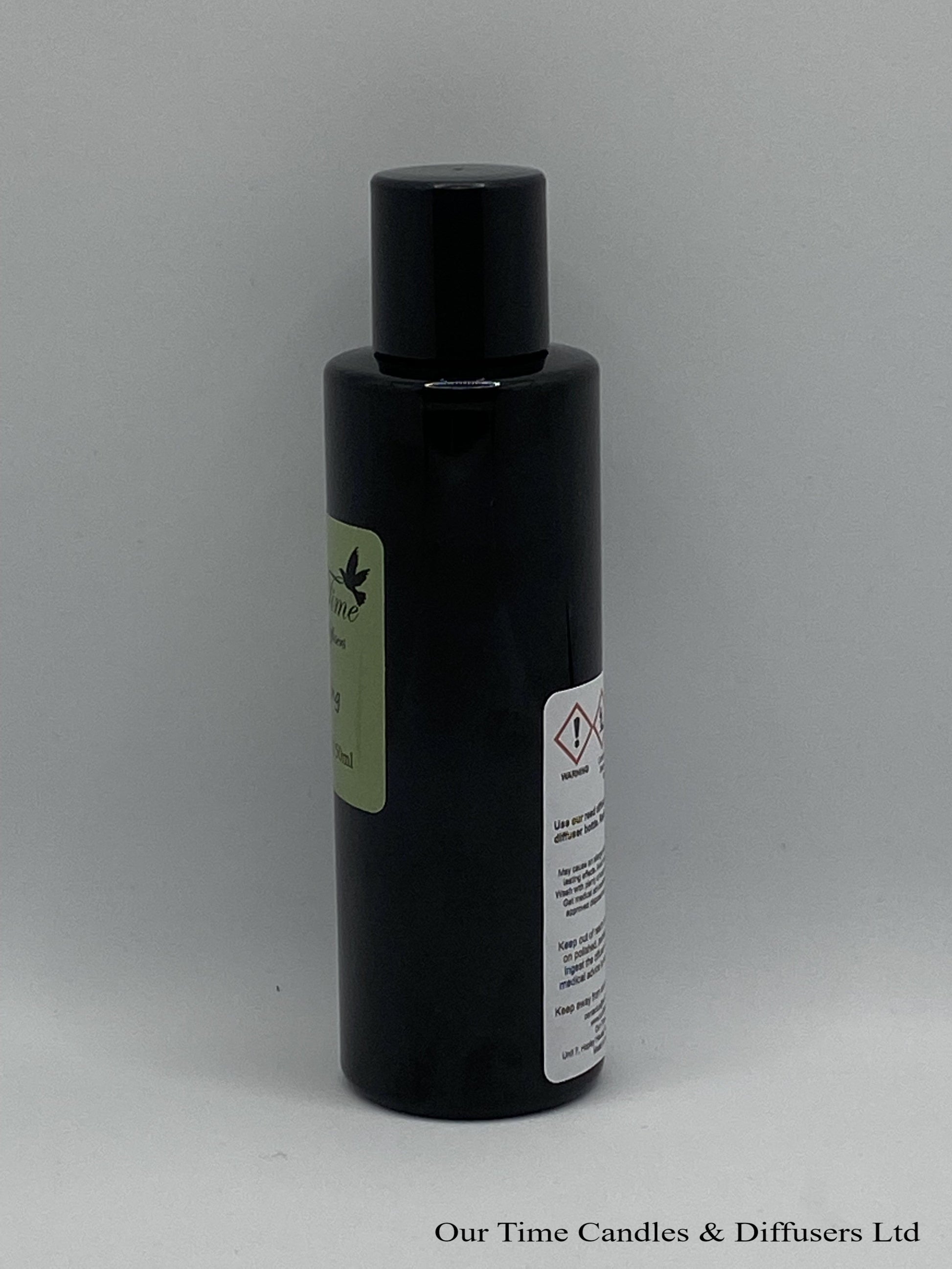 Reed Diffuser Refill 150ml in a black bottle with black screw cap