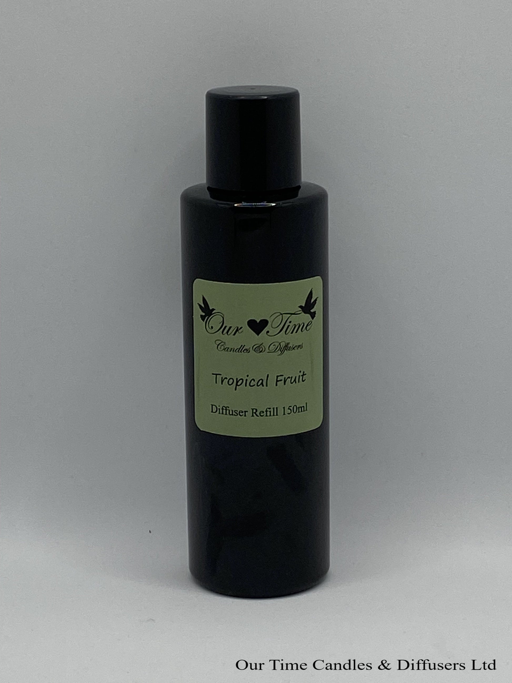 Reed Diffuser Refill 150ml in a black bottle with black screw cap