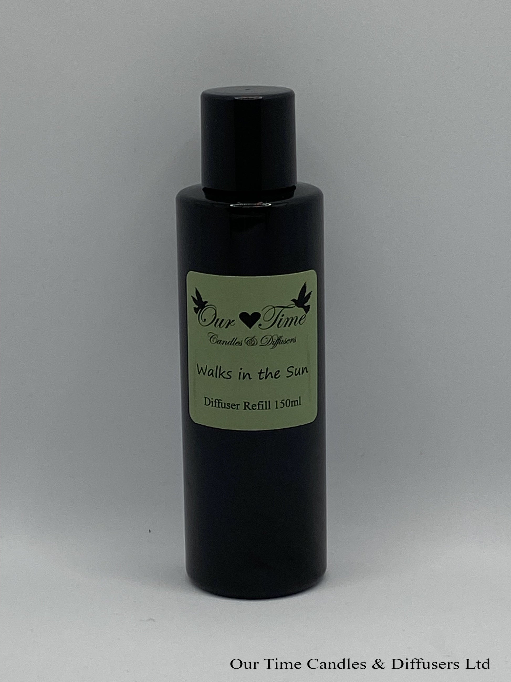 Reed Diffuser Refill 150ml in a black bottle with black screw cap