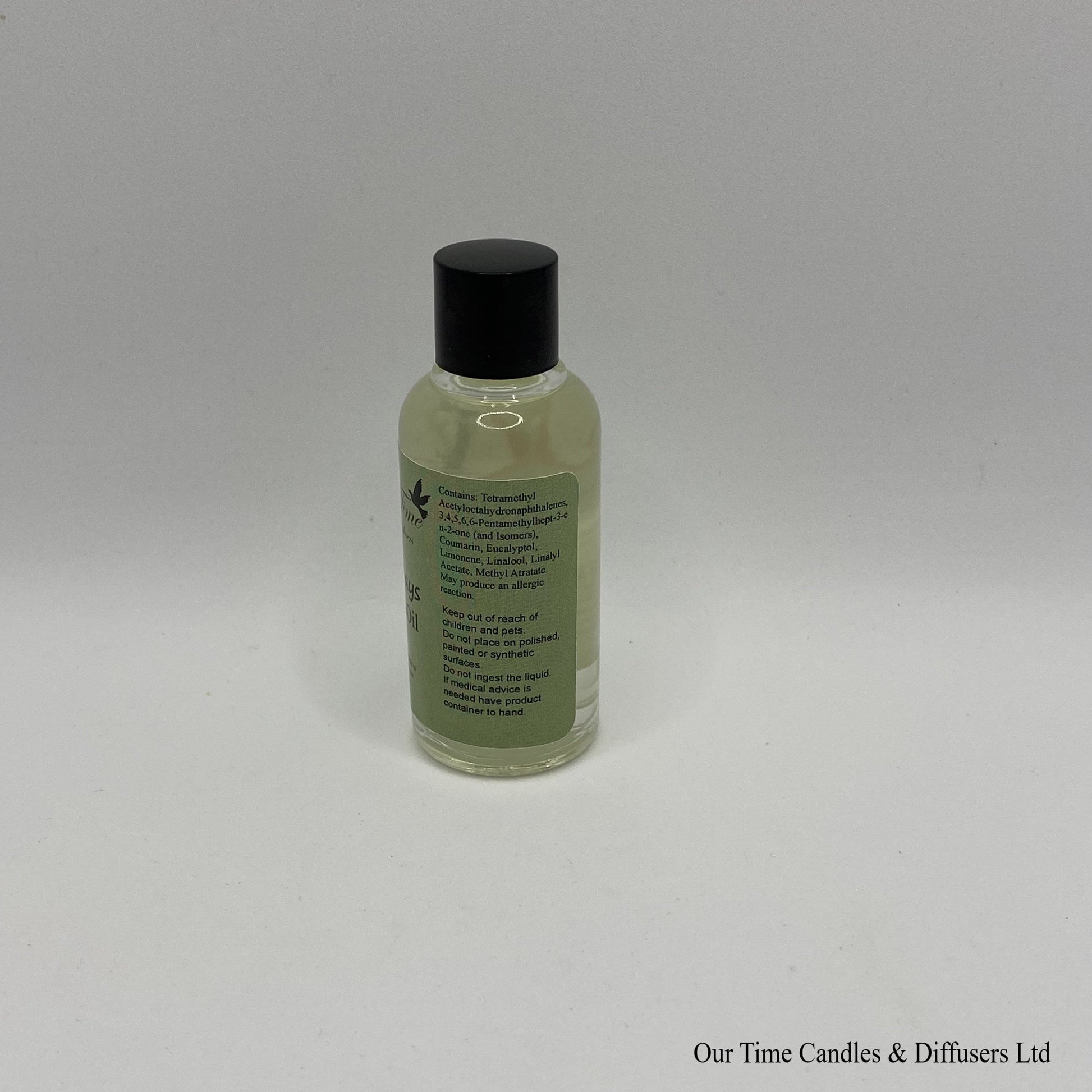 Scented Oil 15ml in clear bottle with black screw cap