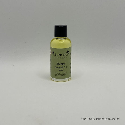 Scented Oil 15ml in clear bottle with black screw cap