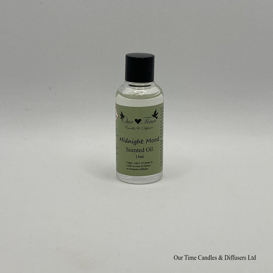 Scented Oil 15ml in clear bottle with black screw cap