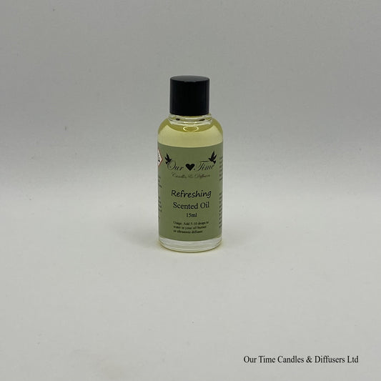 Scented Oil 15ml in clear bottle with black screw cap