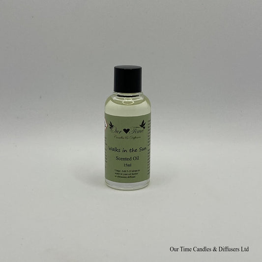 Scented Oil 15ml in clear bottle with black screw cap