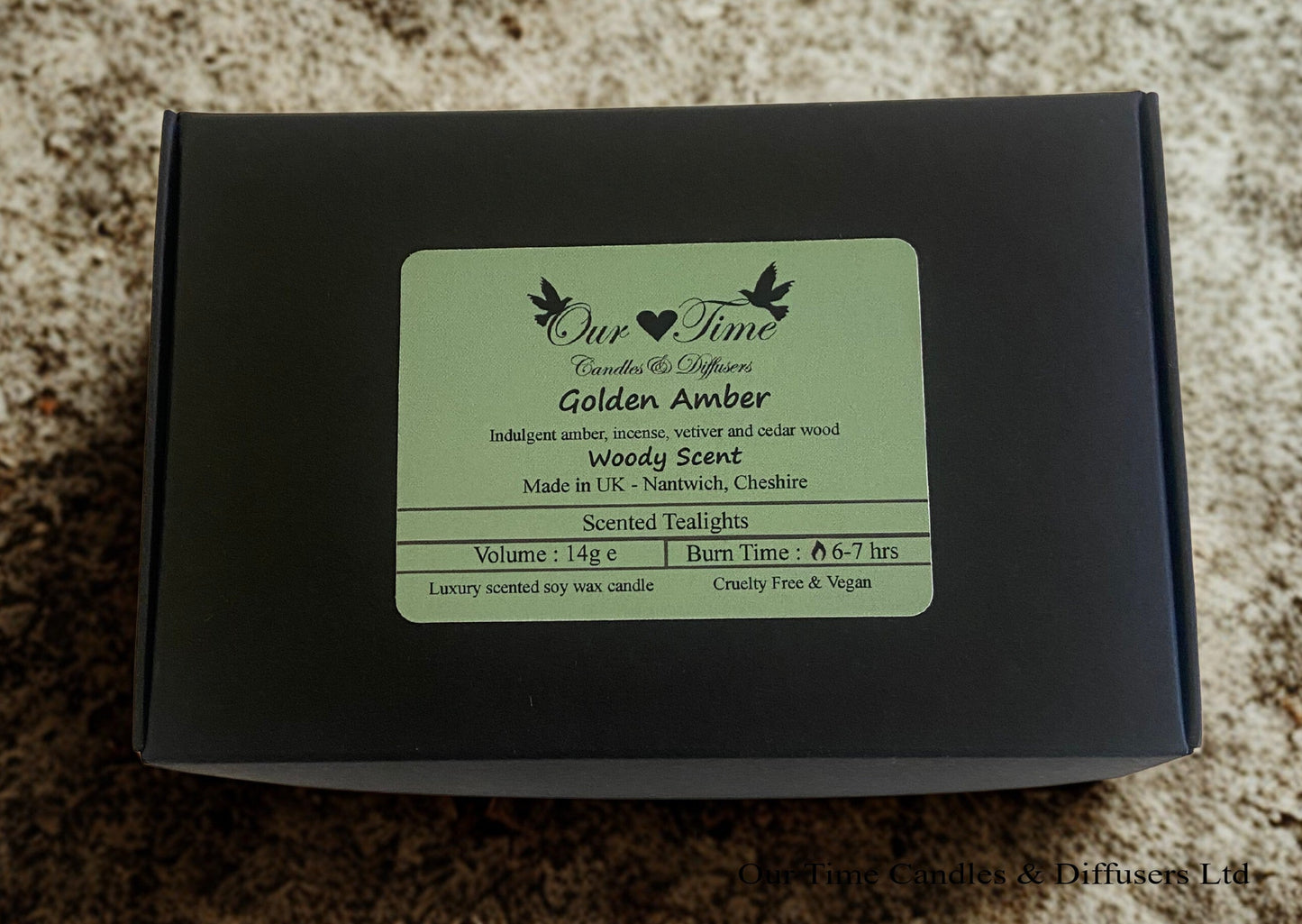 Golden Amber Scented Tealights bx/6