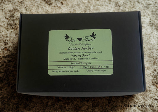 Golden Amber Scented Tealights bx/6