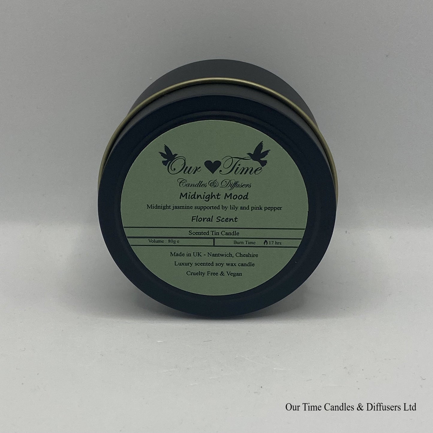Midnight Mood Wax Filled Tin Scented Candle