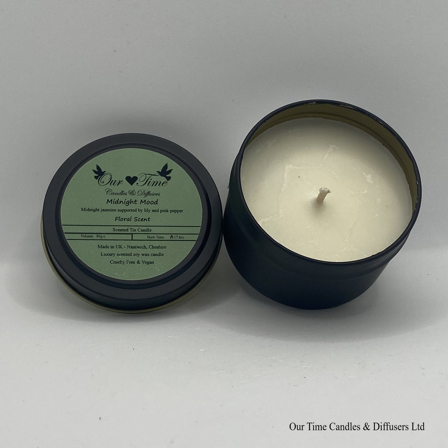 Midnight Mood Wax Filled Tin Scented Candle