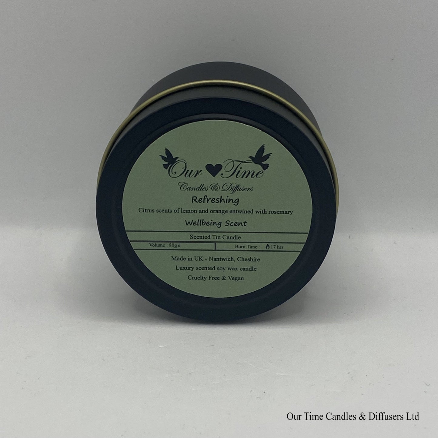 Refreshing Wax Filled Tin Scented Candle