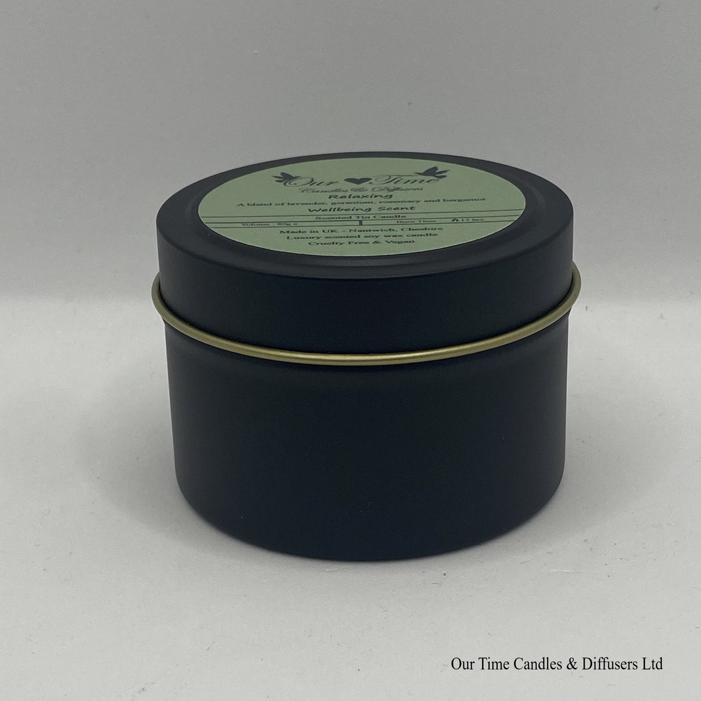 Relaxing Wax Filled Tin Scented Candle