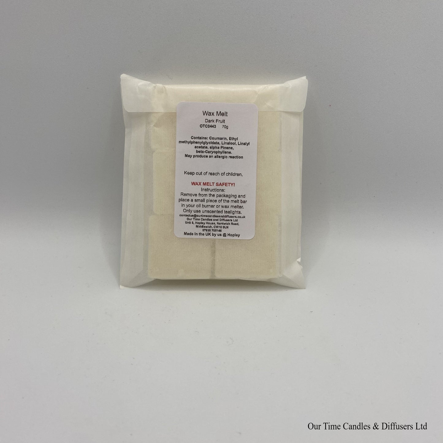 Scented Soy Wax Melt Cubes in a biodegradable bag. Vegan and cruelty free