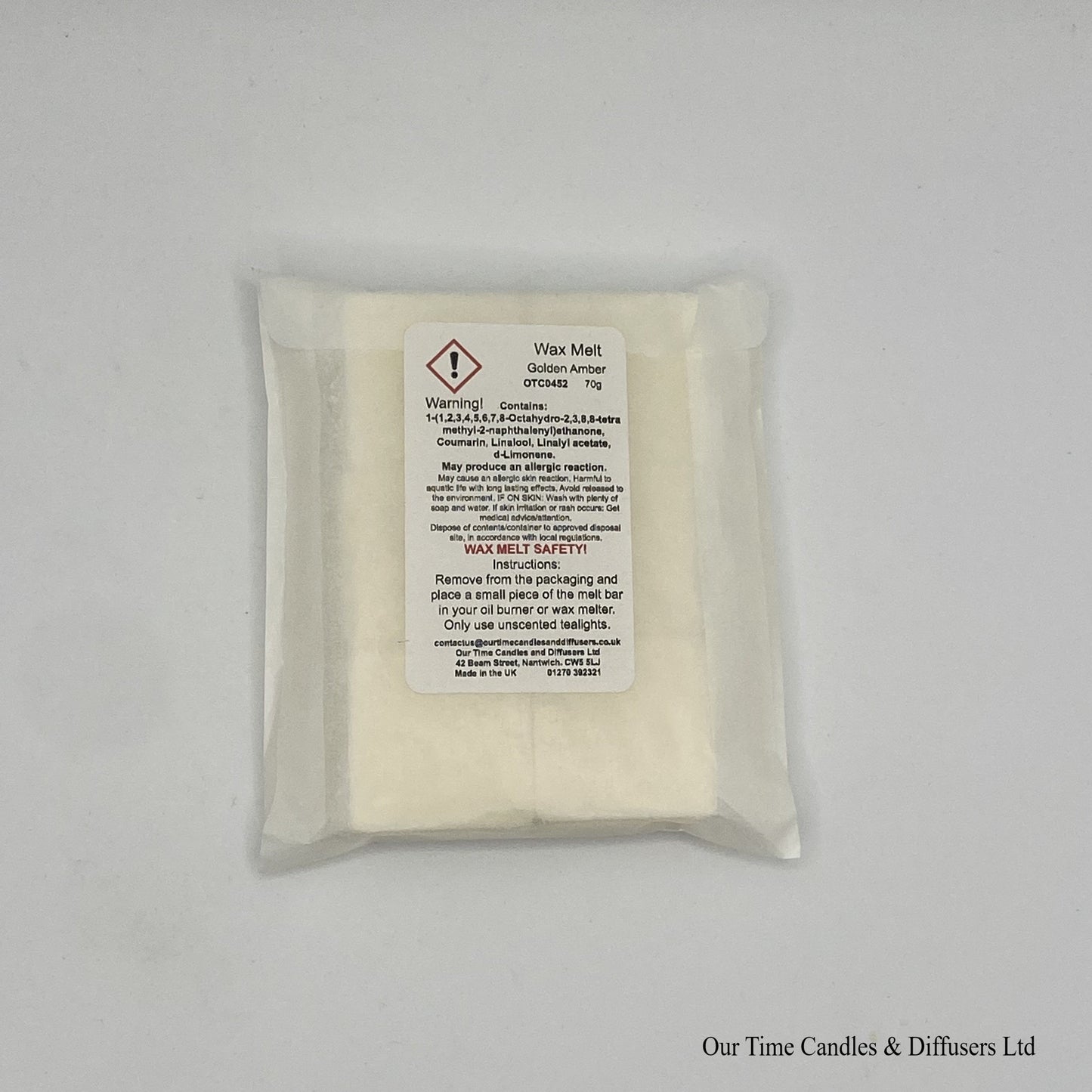 Scented Soy Wax Melt Cubes in a biodegradable bag. Vegan and cruelty free