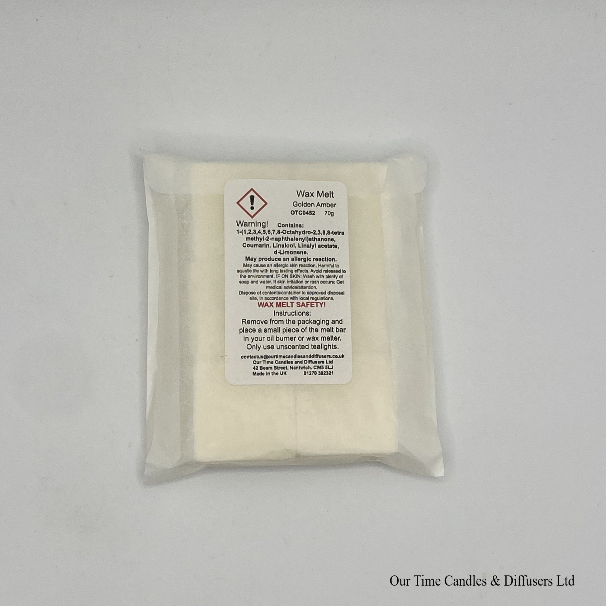 Scented Soy Wax Melt Cubes in a biodegradable bag. Vegan and cruelty free