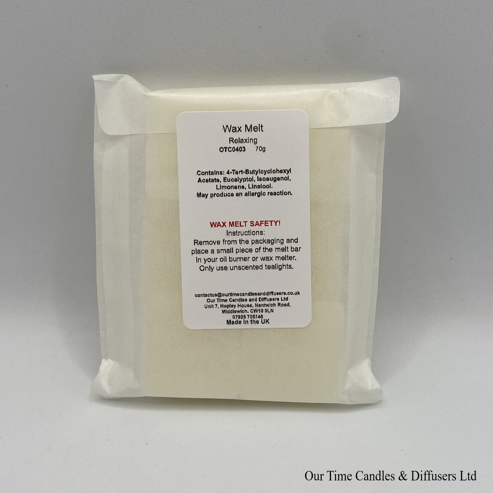Scented Soy Wax Melt Cubes in a biodegradable bag. Vegan and cruelty free