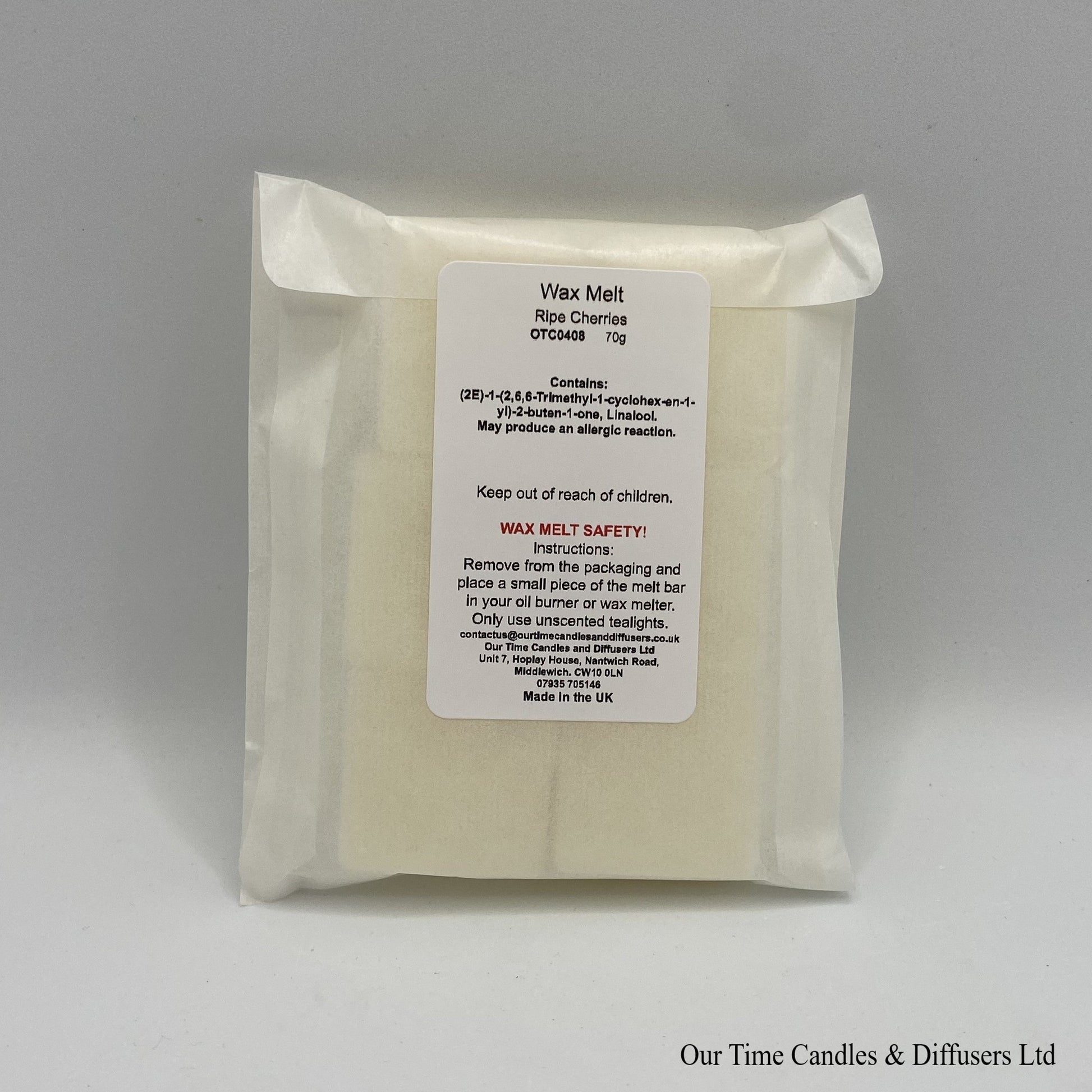 Scented Soy Wax Melt Cubes in a biodegradable bag. Vegan and cruelty free