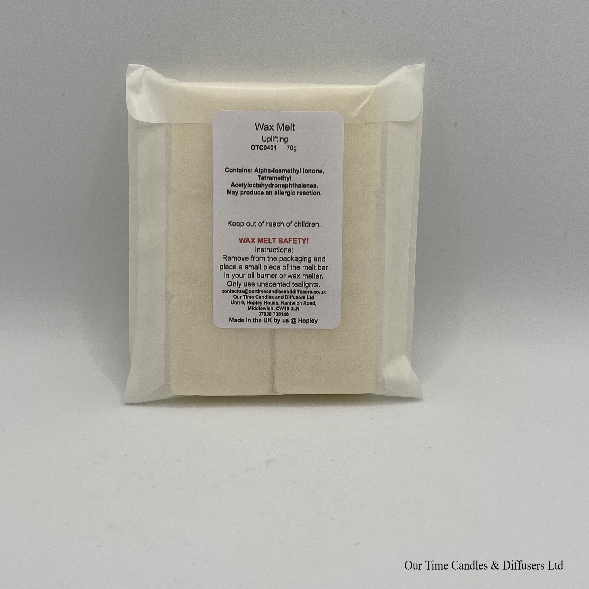 Scented Soy Wax Melt Cubes in a biodegradable bag. Vegan and cruelty free
